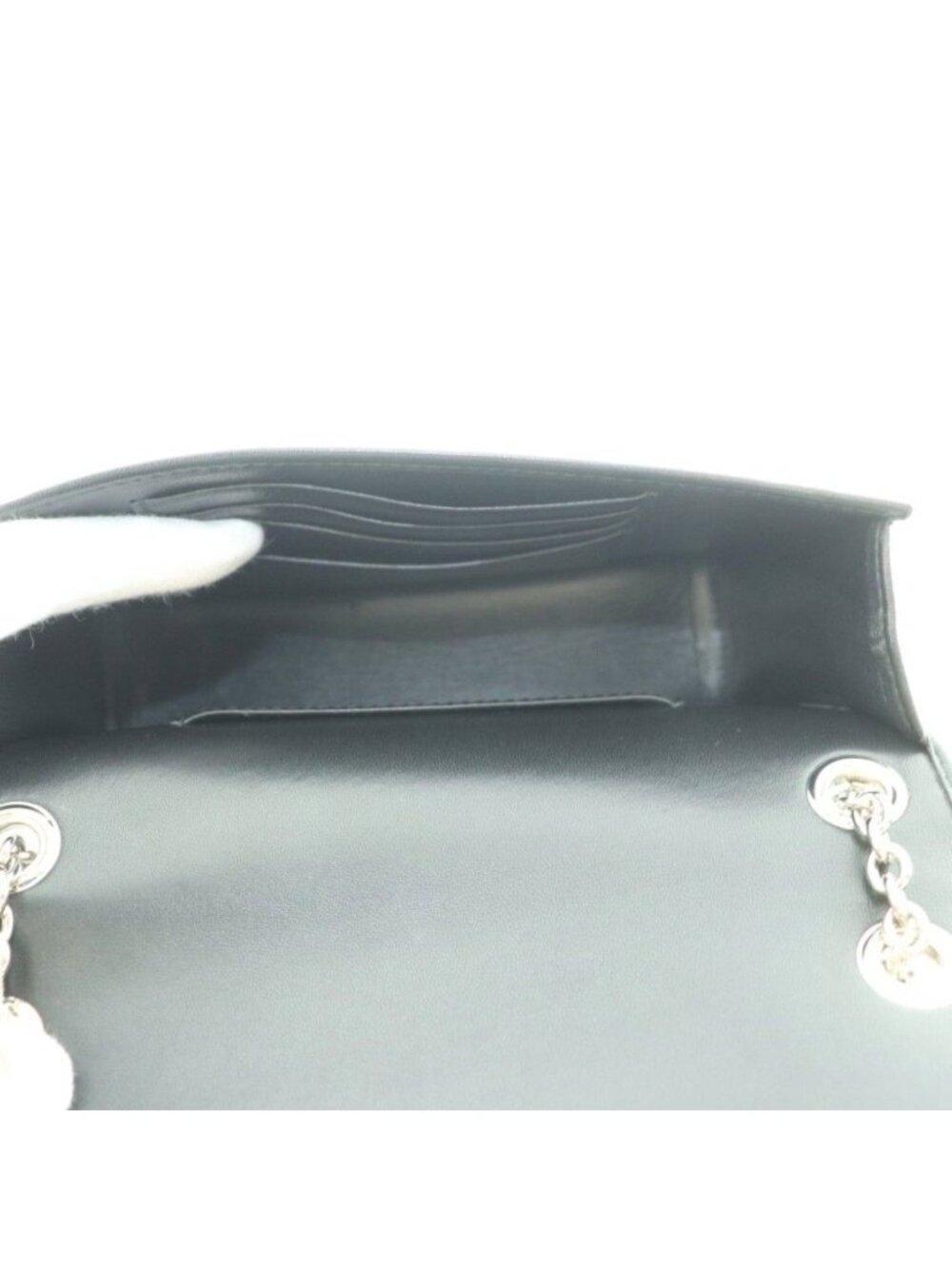 Miu Miu 2-Way Matelasse Shoulder Bag Tote Flap Nappa Leather Quilted Black - Picture 7 of 9
